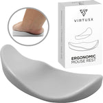 Virtusx Ergonomic Mouse Wrist Rest, Palm Wrist Support Pad for Office Work, Gaming, Coding, Relief Sliding Gliding Wrist Pad (White)