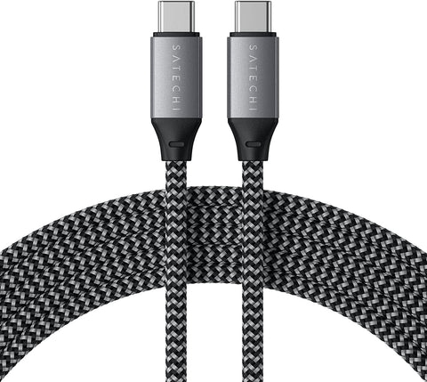 Satechi USB-C to USB-C 100W Charging Cable for USB Type-C Devices - 6.5 Feet (2 Meters) - Compatible with 2020/2019 MacBook Pro, 2020/2018 iPad Pro, 2020/2018 MacBook Air