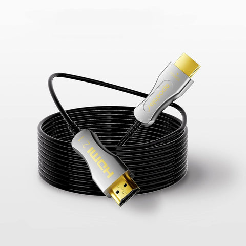 Opcables Fiber Optic HDMI 2.1 Cable High-Speed 48Gbps Supports 8K@60Hz 4K@120Hz YUV 4:4:4 HDR, Dolby eARC HDCP2.2 Compatible PS5 Xbox Blu-ray Series X Apple TV Projection Computer Projector(32.8FT)