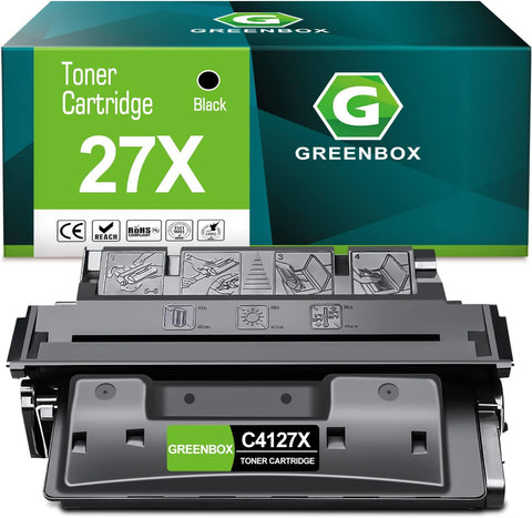 GREENBOX Compatible 27X High Yield Black Toner Cartridge Replacement for HP 27X C4127X 27A C4127A for 4050 4050TN 4050N 4000 4000N 4000TN 4000T 4050DN Printer (10,000 Pages High Yield, Black, 1-Pack)