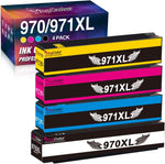 YingColor Compatible 970XL 971XL Ink Cartridge Replacement Compatible for HP 970 XL 971 XL for Officejet Pro X576dw X476dw X476dn X551dw X451dn X451dw Printer, 4 Packs (Black, Cyan, Magenta, Yellow)