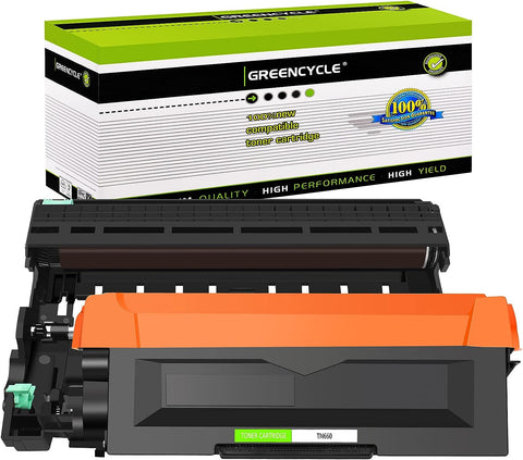 greencycle (1 Toner, 1 Drum TN660 Toner Cartridge DR630 Drum Unit Set Compatible for Brother MFC-L2700DW HL-L2300D HL-L2320D HL-L2360DW MFC-L2740DW DCP-L2540DW Printer