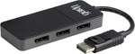 UPTab DisplayPort to 3 Port DisplayPort MST Hub 3X 4K at 60Hz HDR Adapter, DisplayPort 1.4 Hub to Triple Display Adapter MST Hub for Windows PC or Laptop (Not for Mac OS)