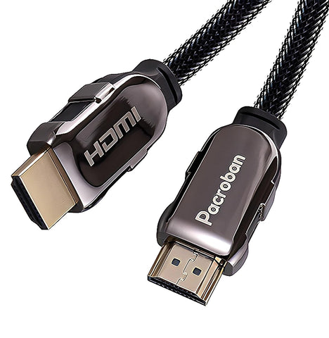 Pacroban 8K Certified HDMI 2.1 Braided Cable(3ft) Supports 48Gbps Ultra High Speed, 8K 5K 4K 1080p at 120Hz 60Hz,Dynamic HDR, Dolby Vision, Dolby Atmos, eARC 2.1