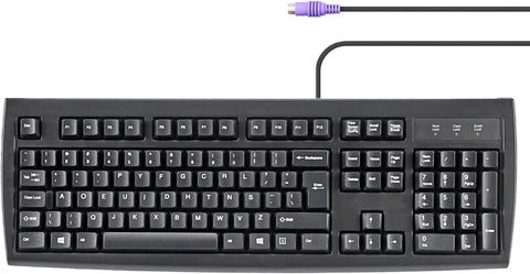 Perixx PERIBOARD-107DV Wired PS2 Full-Size Keyboard - 5.9ft Cable - Dvorak Layout