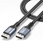 dockteck 8K DisplayPort Cable 1.4 3Ft/1M, DP to DP UHD Speed Display Port Cord(8K@60Hz, 4K@144Hz, HDR), Cable Support HBR3 32.4Gbps HDCP Braided Cable for TV FreeSync G-Sync Gaming Monitor PC Laptop