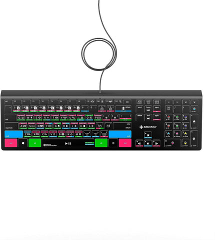 Blackmagic Davinci Resolve Keyboard for PC | Backlit Shortcut Keyboard by Editors Keys