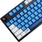 MOLGRIA Keycaps Lilith, 130 Set Blue and White Keycaps for Gaming Keyboard, PBT Cherry Profile Dye Sublimation Keycaps with Keycap Puller for Gateron Kailh Cherry MX 104/87/74/61 60% Keyboard