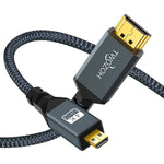 Twozoh Long 4K Micro HDMI to HDMI Cable 15FT, High-Speed Full HDMI to Micro HDMI Braided Cord Support 3D 4K/60Hz 1080p