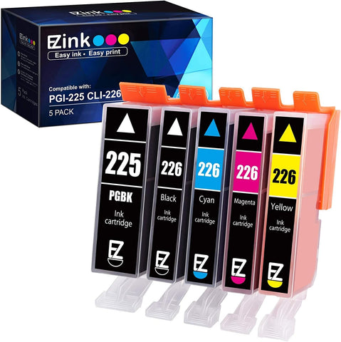 E-Z Ink (TM Compatible Ink Cartridge Replacement for Canon PGI-225 CLI-226 GI225 CLI226 to use with Pixma MX882 MX892 MX712 iX6520 iP4820 (1 Large Black, 1 Cyan, 1 Magenta, 1 Yellow, 1 Black) 5 Pack