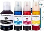 LCL Compatible Ink Bottle Replacement for Canon GI21 GI-21 GI-21PGBK GI-21BK GI-21C GI-21M GI-21Y PPIXMA G3260 G2260 G1220 (4-Pack Black Cyan Magenta Yellow)