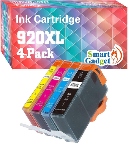 SGINK Compatible Ink Cartridge Replacement for HP 920 XL 920XL Used for Officejet 6500 6500A 6000 7000 7500 7500A E709 Printer (Black, Cyan, Magenta, Yellow, 4-Pack)