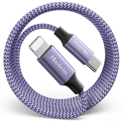 Huukein [20ft/6m] Extra Long Phone 12 USB C Charger Cable, Phone 12 Type C Cord Fast Charging Nylon Compatible with Phone 12, Phone 12 Pro, Phone 12 Pro Max, Phone 12 Mini, Purple