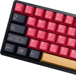 MOLGRIA Red Samurai Keycaps, 129 Set PBT KeyCaps for Gaming Keyboard, Cherry Profile Dye Sublimation Custom Keycaps with Puller for Gateron Kailh Cherry MX Switch 104/87/71/61 60 Percent Keyboard