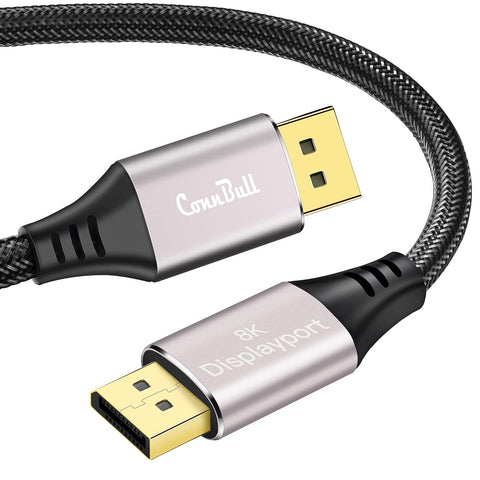 ConnBull Displayport Cable 1.4 23 ft, DP 1.4 Cable (8K@60Hz, 4K@144Hz, 2K@240Hz) HBR3 Support 32.4Gbps for Gaming Monitor 3070/3080/ 3090 Graphics PC (OD:7.5mm)