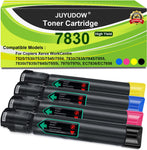 Juyudow Toner Cartridge Replacement for Xerox WorkCentre 7830 7835 7845 7855 7970 7525 7530 7535 7545 7556 Compatible 006R01513 006R01514 006R01515 006R01516 Toner (4 Pack, Black Cyan Magenta Yellow)