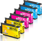 Drnoae Compatible Ink Cartridges Replacement for HP 951 951 XL to use with OfficeJet Pro 8600 8610 8620 8625 8100 Printers (2Cyan, 2Magenta, 2Yellow, 6-Pack)