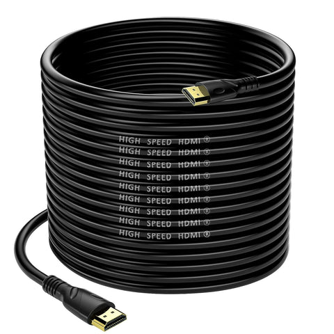 Jorenca 4K HDMI Cable 65FT (HDMI 2.0,18Gbps) Ultra High Speed Gold Plated Connectors,Ethernet Audio Return,Video 4K,FullHD1080p 3D Compatible with Xbox Playstation Arc PS3 PS4 PS9 PC HDTV - Black