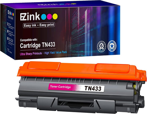 E-Z Ink (TM Compatible Toner Cartridge Replacement for Brother TN-433 TN433 TN433bk TN431 Compatible with HL-L8260CDW HL-L8360CDW MFC-L8610CDW MFC-L8900CDW (1 Magenta, 1 Pack)