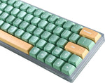 Geeksocial (Only Keycaps) 104+23 Green XDA Keycaps Set PBT Dye Dye-subbed ANSI ISO Layout Compatible GK61 64 68 84 87 104 108 Mechanical Keyboards (Summer Rice Fragrance)