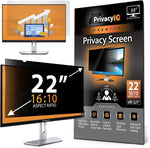 Privacy IQ 22" Inch 16:10 Monitor Privacy Screen-Filter for 60 Degree Privacy, Advanced Anti-Glare, UV Light Reduction & Blue Light Filter (1 Pack)