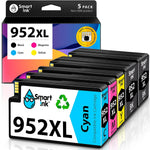 Smart Ink Compatible Ink Cartridge Replacement for HP 952XL 952 XL (5 Combo Pack) to use with OfficeJet Pro 8710 8720 8740 8715 8210 7740 7720 8700 8730 8725 (2 Black, Cyan, Magenta, Yellow)