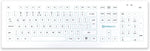 PUREKEYS Medical Keyboard Full Size Wireless White for Hospital, Dentist, Cleanroom, Laboratory and Industrial. Easy to Disinfect Hygienic Flat and Flexible Silicone