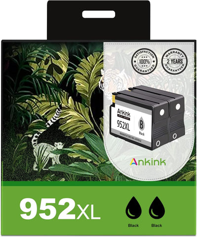 Ankink 952XL Ink Cartridges Black 2-Pack Replacement for HP 952 XL for OfficeJet Pro 8710 8720 8740 8730 8715 8702 8210 7740 7720 Printer (2-Black)