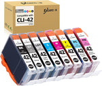 EXCERCUS 8 Pack CLI42 Ink Cartridges Replacement for Canon Pixma Pro-100 Pro-100s Printers (1BK, 1C, 1M, 1Y, 1PC, 1PM, 1GY, 1LGY)