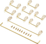 New Fashion Kingdom Keyboard Stabilizers Gold Plated PCB Screw-in Stabilizers 2u 6.25u 7u Mechanical Keyboard Stabilizers Mechanical Keyboard Accessories for 104/108 Keyboard –Transparent