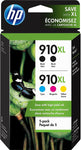 HP 910Xl (6Za58an) Ink Cartridges (Cyan Magenta Yellow Black) 5-Pack in Retail Packaging