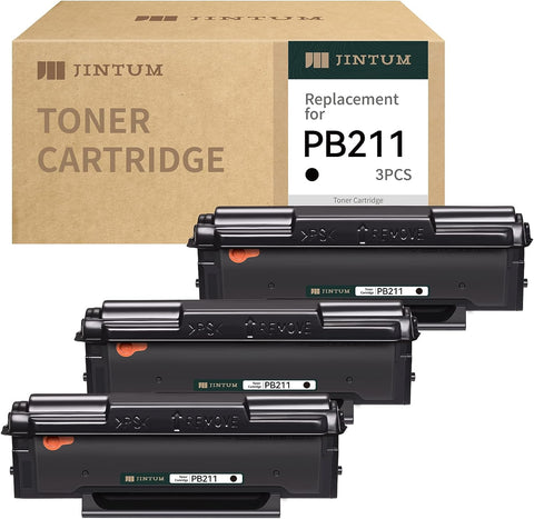 JINTUM Compatible PB-211 Toner Cartridge Replacement for Pantum PB211 PB-211EV Toner Cartridge for Pantum P2502W M6552NW M6550NW M6602NW M6600NW P2500W Laser Printer (3 Black)