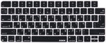 XSKN Shortcut and Language seriers Silicone Keyboard Cover Skin for 2021 New M1 Chip iMac Magic Keyboard with Touch ID A2449 with Lock Key A2450 Without Numeric keypad (US&EU Version Hebrew Black)