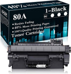 1 Black 80A | CF280A Toner Cartridge Replacement for HP Laserjet Pro 400 M401n M401dw M401dne M401dn MFP M425dn Printer,Sold by TopInk