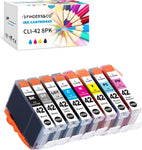 CLI-42 CLI42 Ink Cartridges Replacement for Canon Pixma Pro-100 Pro-100s Printers (1BK, 1C, 1M, 1Y, 1PC, 1PM, 1GY, 1LGY)