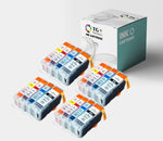 |16 Pack| TG Imaging Compatible BCI3 BCI6 Ink Cartridges BCI-3e BCI-6 Worked in PIXMA iP3000 iP4000 iP5000 iP6000D Printer (4xLarge-Black + 4xCyan + 4xYellow + 4xMagenta)