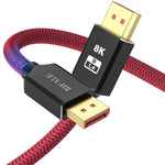 BIFALE VESA Certified 8K DisplayPort 1.4 Cable 15ft, DP 1.4 Cable Nylon Braided Supports (8K@60Hz, 4K@144Hz and 1080P@240Hz), HBR3, 32.4Gbps, HDCP 2.2, HDR, DSC 1.2 for Laptop PC TV Gaming Monitor