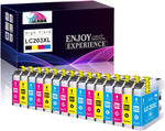 Jalada Compatible Ink Cartridge Replacement for Brother LC203XL LC203 XL to use with MFC-J480DW MFC-J880DW MFC-J4420DW MFC-J680DW MFC-J885DW Printer (5 Cyan, 5 Magenta, 5 Yellow, 15 Pack)