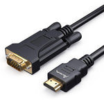 AURUM CABLES HDMI to VGA Cable for Monitor 10 Feet, Gold Plated Male to Male 1080P Compatible with PC, Computer, Laptop, Desktop, HDTV, Projector, Roku, Xbox, Pi, Raspberry, and More, Black