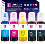 LNKCOS 500ML Inkjet Ink for Epson EcoTank Printers ET-2400 ET-2840 ET-2760 ET-2850 ET-3830 ET-3850 ET-4760 ET-4800 ET-4850 (Autofill/ICC-Free/Syringe-Free)