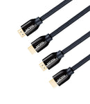 JAVEX [2 Pack] Pure Copper HDMI Cable, Metal Connector, Nylon Braided Protection, 4K@60Hz 18Gpbs, 1.8M(6FT)+ 3M(10FT)