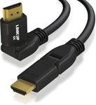 LINKUP - Ultra High-Speed HDMI 2.1 8K Cable 360° Swivel Angle Connector | DSC HDR UHD Digital Video Cord – Tough 28AWG 48GB/s | 10K 8K 5K 4K 2K 1080 | Compatible with Apple Xbox PS5 Samsung -3ft