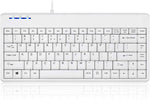 Perixx PERIBOARD-409WU US, Wired USB Mini Keyboard - White - US English