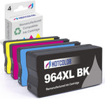 HOTCOLOR 964XL Ink Cartridge Replacement for Cartucho De Tinta HP 964xl 964 XL Ink Cartridges Combo Pack for HP OfficeJet Pro 9010 9012 9014 9015 9016 9020 9022 9025 9028 Printer (BK/C/M/Y, 4PK)