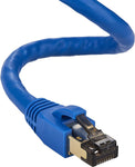 Cables Direct Online Cat8 Blue 7FT SFTP Ethernet Patch Cable 26AWG Copper Fluke Certified Wire