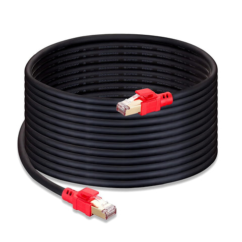 Cat 8 Ethernet Cable 30 ft Ethernet Cable 26AWG 40Gbps 2000Mhz SFTP Patch Cord, Heavy Duty High Speed Cat8 LAN Network RJ45 Cable- in Wall, Outdoor&Indoor, Weatherproof Rated?for Router, Modem