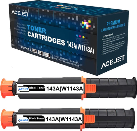 ACEJET 143A/W1143A Compatible Toner Cartridge Replacement for 143A/W1143A Toner Cartridge for Neverstop 1001nw 1000n MFP 1202w 1202nw 1200n 1200nw 1201n 1005nPrinters(2 Blacks,2,500 Pages)