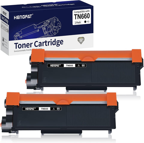 HENGFAT Compatible Toner Cartridge Replacement for Brother TN660 TN-660 TN630 TN-630 for HL-L2380DW HL-L2300D HL-L2320D MFC-L2700DW HL-L2340DW MFC-L2740DW DCP-L2540DW Printer (Black 2-Pack)