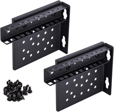 KENUCO 19 Inch Vertical Ends Wall Mount Rack Wall Mountable Server Rack w/Hardware Black (4U)