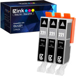 E-Z Ink (TM Compatible Ink Cartridge Replacement for Canon CLI-221 CLI221 CLI 221 to use with Pixma MP980 Pixma MP990 (Gray, 3 Pack)